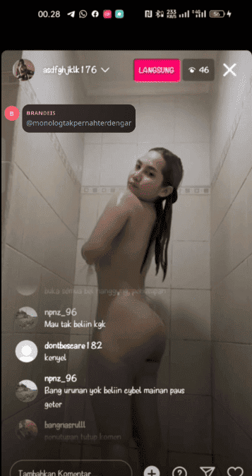 bokep indo live sambil mandi