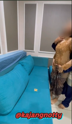 Kajang Notty Pake Baju Kebaya Coklat Bikin Lebih Nafsu